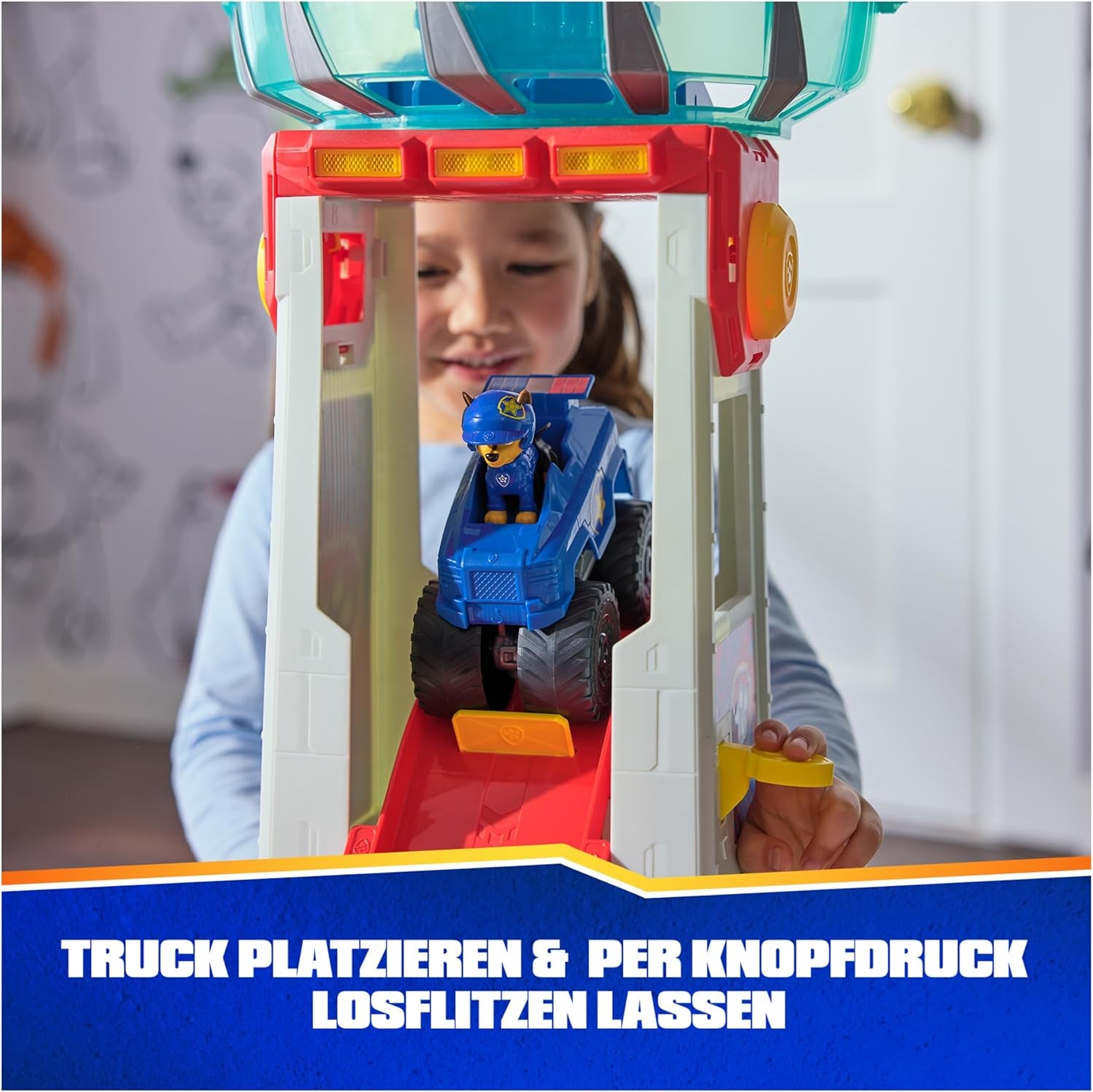 : Rescue Wheels Super Loop Tower HQ, with Light, Sound, Vehicle Launcher, Chase Action Figure & Toy Truck, Kids Toys for Boys & Girls Age 3+