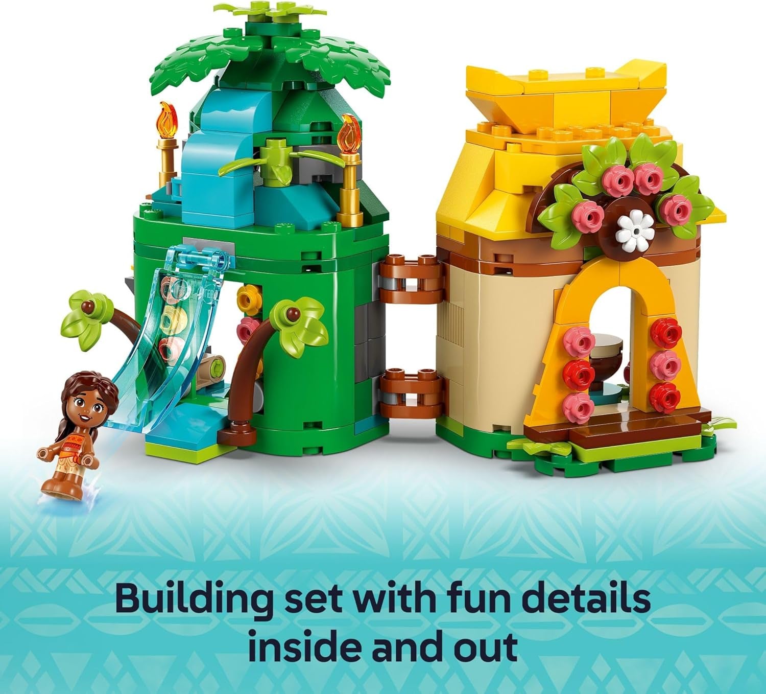 Disney Moana'S Island Fun Building Toy Playset - Princess Moana Toy for Kids, Girls and Boys, Ages 5+ - with 2 Disney Micro-Dolls and Pua Animal Figure - Gift Idea for Birthdays - 43260