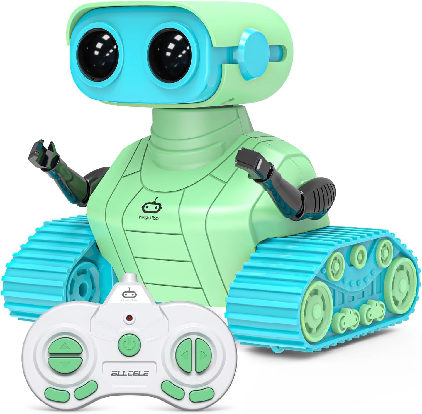 Girls Robot Toy, Rechargeable RC Robot for Kids, Remote Control Toy with Music and LED Eyes, Gift for Children Age 3 Years and up - Pink