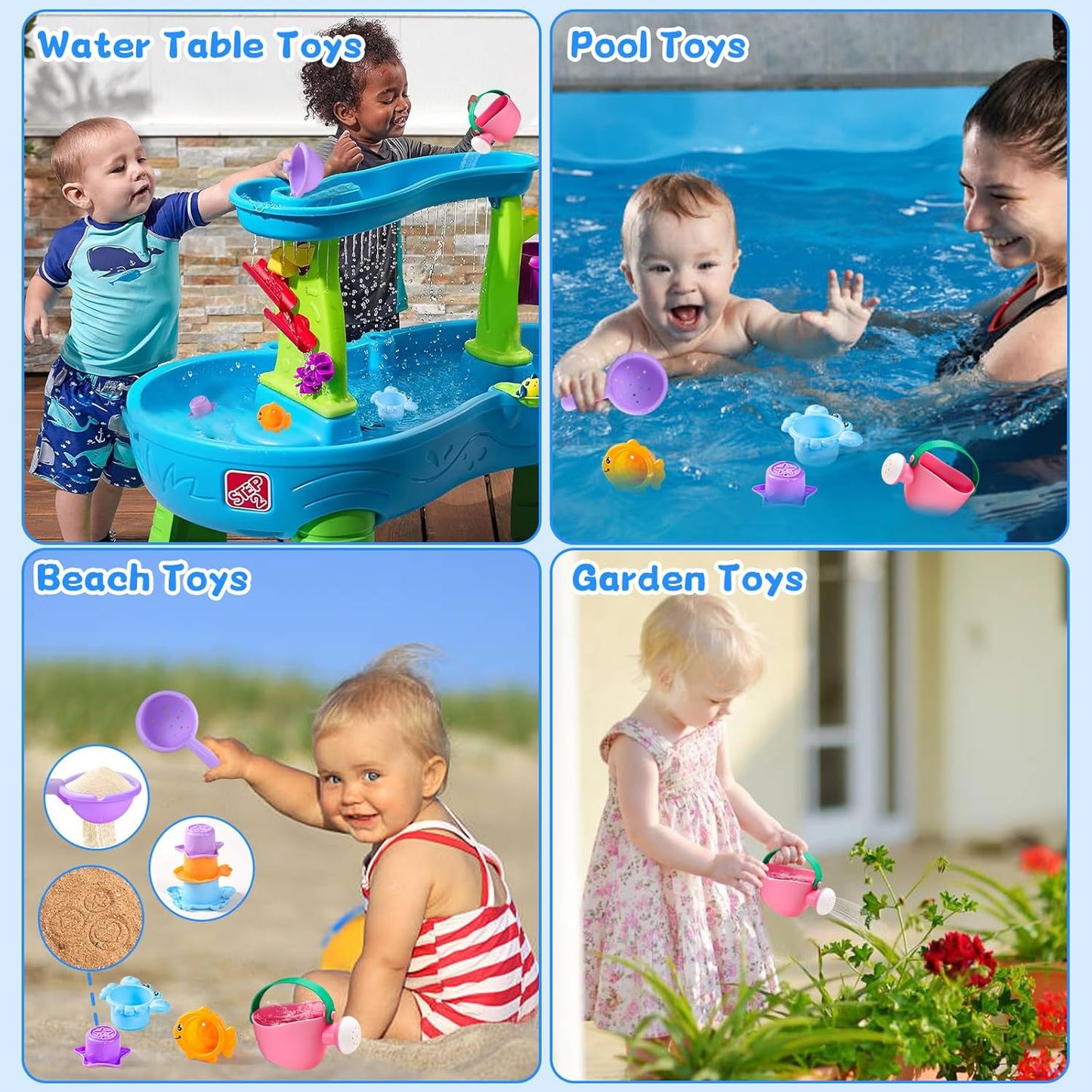 Baby Bath Toys for Kids Ages 1-3 5 PCS Toddler Bath Toys for 2-4 Bathtub Water Toys Baby Gifts (Color Random)