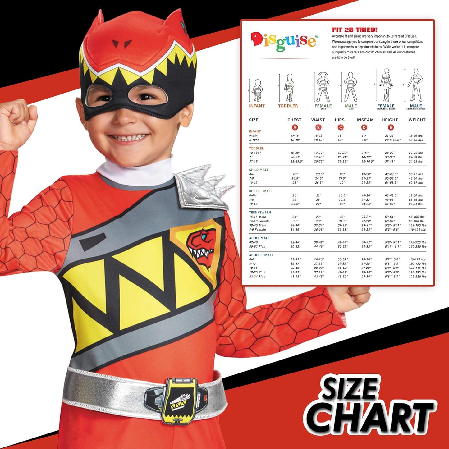 Boy'S Red Ranger Dino Charge Costume