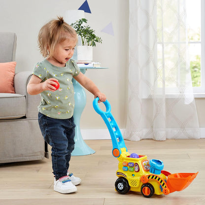 Pop-A-Balls Push and Pop Bulldozer, Yellow