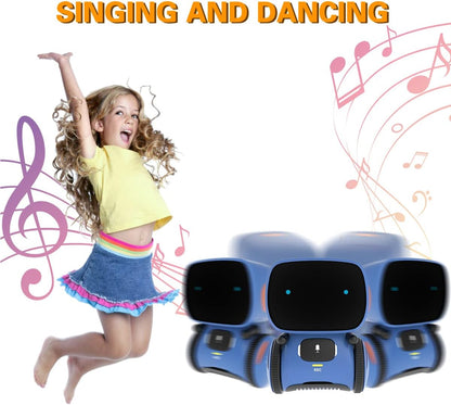 Robot Toys for Boys and Girls, Voice Control and Touch Sensor Interactive Smart Talking Robots Intelligent Partner and Teacher with Singing, Dancing, Repeating, Toy Gifts for Kids Age 3 and Up
