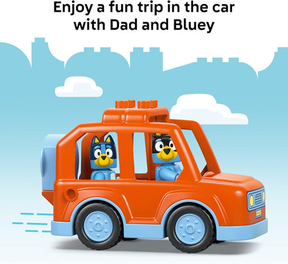 DUPLO Bluey Ice Cream Trip with Bluey - Toddler Toy for Kids, Boys, and Girls Ages 2+ - Includes Bluey Figure and Ice Cream Toy Stand - Sensory Toy for Pretend Play - Preschool Gift Idea - 10458
