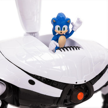 Sonic 3 Movie Toys Crab Mech Pinching Claws Playset with 2.5 Inch Sonic Action Figure Officially Licensed 3 Movie Playset Toys for Kids