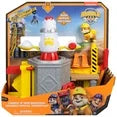 PAW Patrol Rubble & Crew Launch & Spin Spaceship Playset with Rubble Figure for Kids Ages 3 and Up, Multi-Color