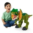 Imaginext Jurassic World Thrash Attack Dilophosaurus Dinosaur Toy with Lights & Sounds for Kids