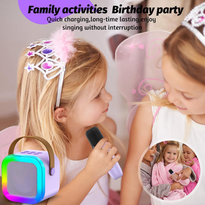 Kids Karaoke Microphone Machine Toy, 4-12 Years Old Girls Christmas Birthday Gift for Girls, Karaoke Toys Gifts for Girls Ages 4, 5, 6, 7, 8, 9, 10, 12 +Year Old Birthday Party.