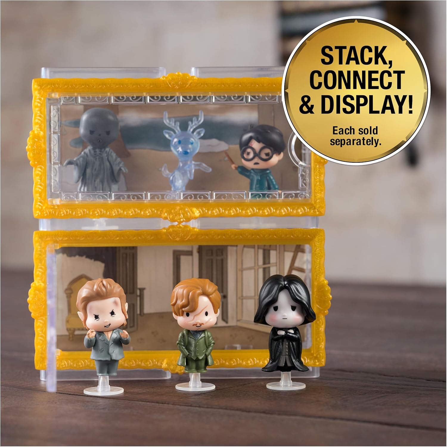 Harry Potter, Micro Magical Moments Year 3 Figure Set with Harry, Stag Patronus, Dementor & Display Case, Kids Toys for Ages 6 and Up