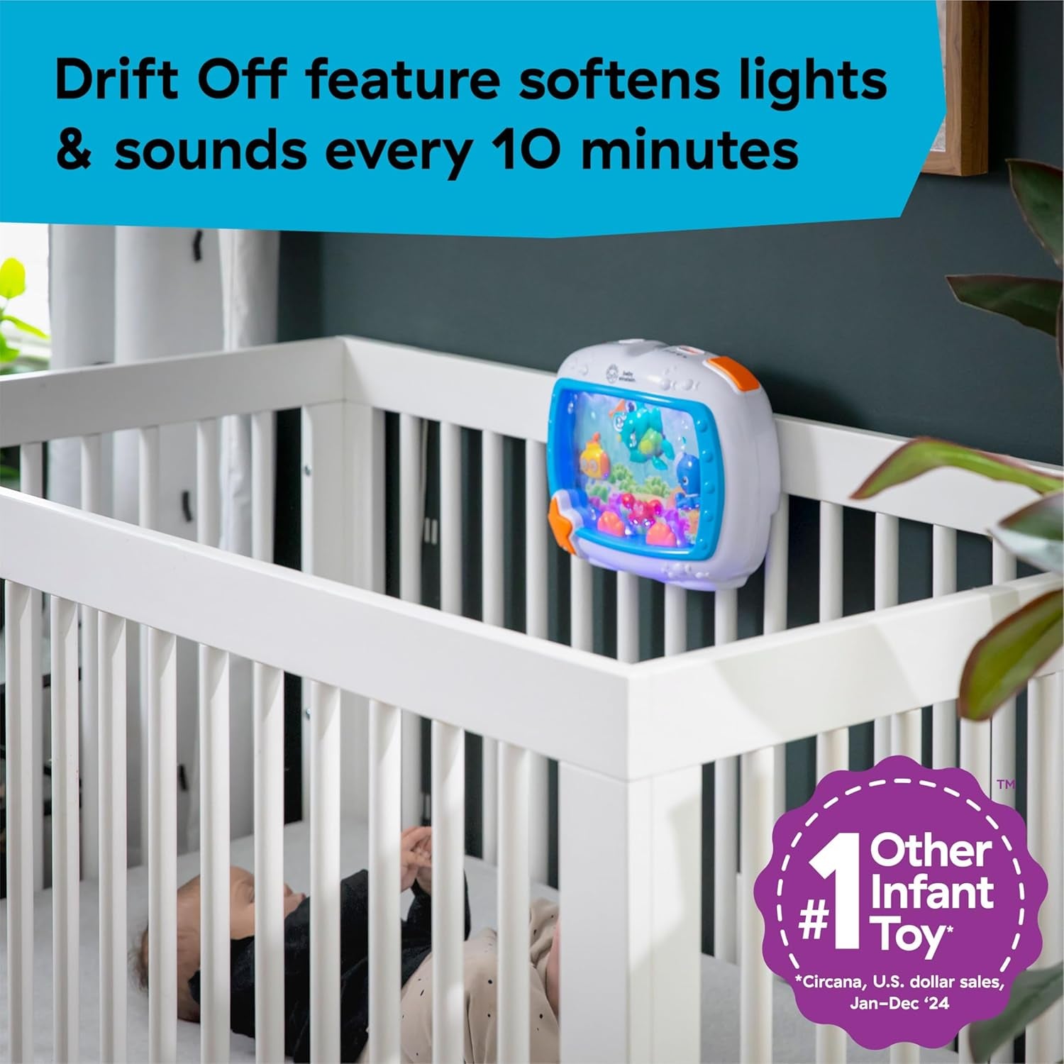 Sea Dreams Soother Musical Crib Toy and Sound Machine, Newborn and Up
