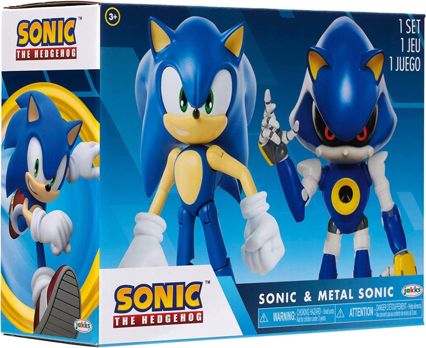 Sonic the Hedgehog Sonic 4" Action Figure 2 Pack - Modern Sonic & Modern Metal Sonic