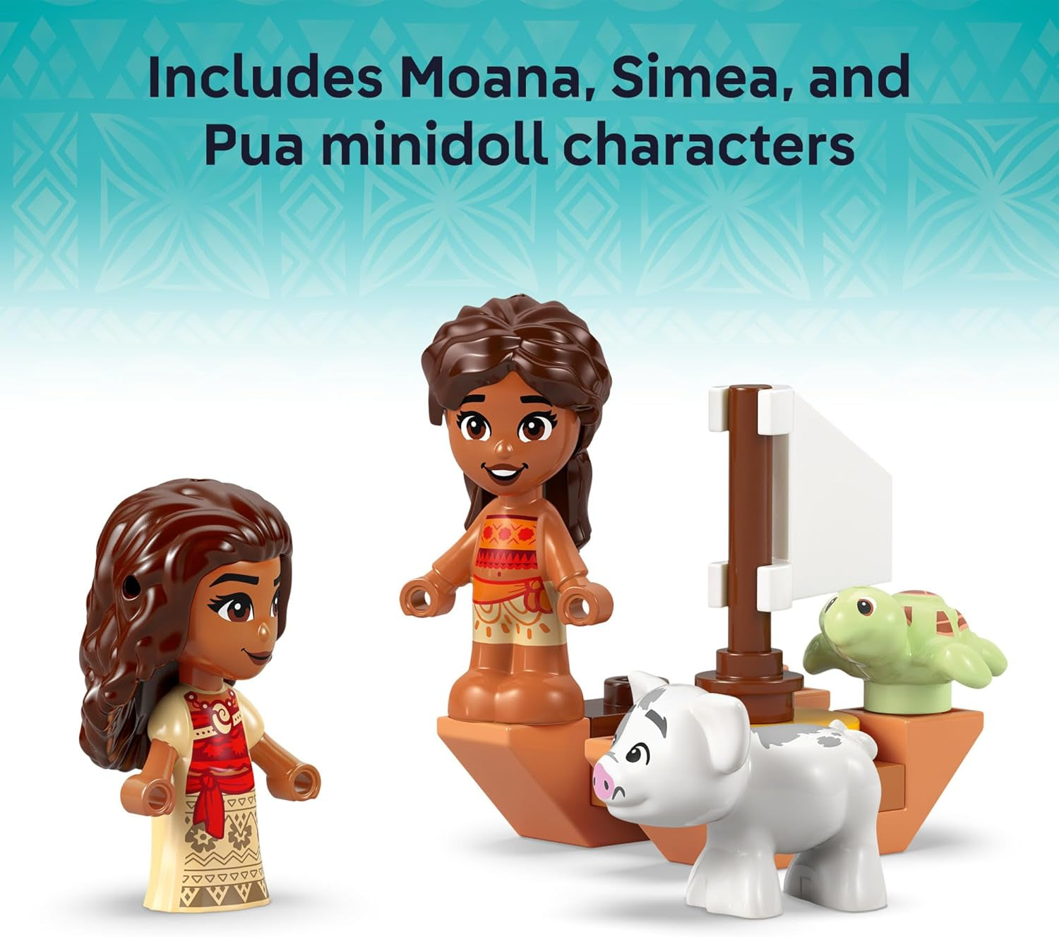 Disney Moana'S Island Fun Building Toy Playset - Princess Moana Toy for Kids, Girls and Boys, Ages 5+ - with 2 Disney Micro-Dolls and Pua Animal Figure - Gift Idea for Birthdays - 43260