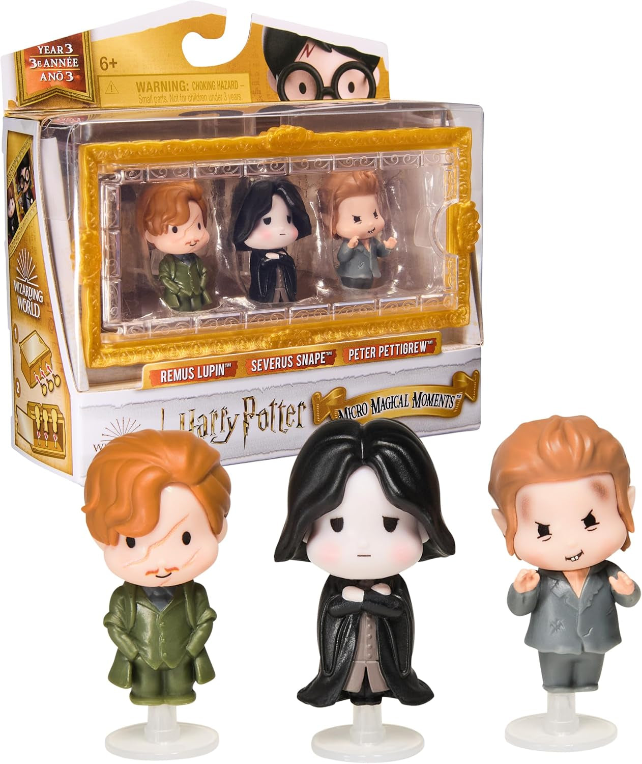 Harry Potter, Micro Magical Moments Year 3 Figure Set with Harry, Stag Patronus, Dementor & Display Case, Kids Toys for Ages 6 and Up