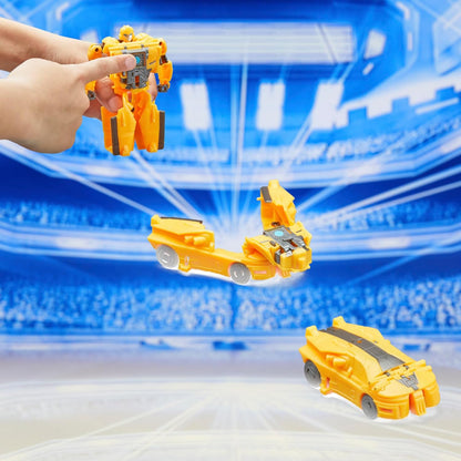 : One Cog Changer Bumblebee (B-127) & Airachnid, 4-Inch Robot Action Figures, Interactive Toys for Boys & Girls Ages 6 and Up