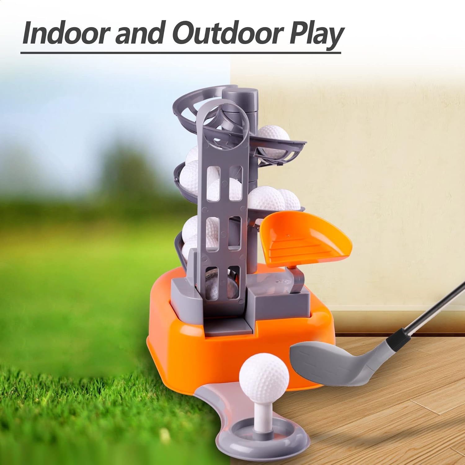 Kids Golf Toys Set W/Left & Right Club Head, Boys Outdoor Sport Toy Age 3-5, Toddler Indoor Golf Ball Game, Child Exercise Active, Yard Play Birthday Gift 4 6 7 8 Year Olds Toddler Girl
