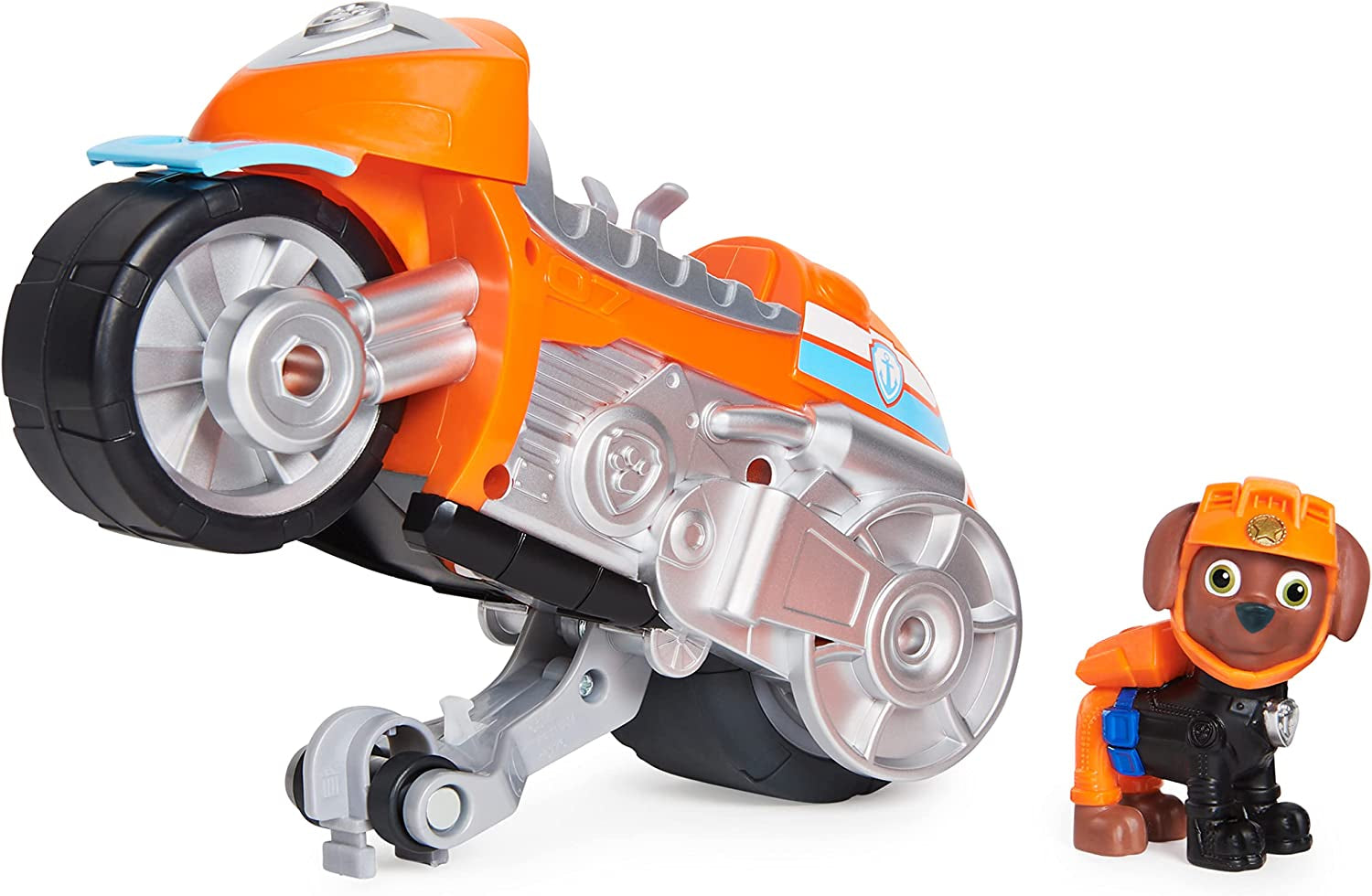 , Moto Pups Rubble’S Deluxe Pull Back Motorcycle Vehicle with Wheelie Feature and Toy Figure