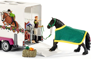 Horse Club - 38-Piece Toy Trailer and Truck Playset with Horse, Rider Action Figure and Accessories, Detailed Animal Toys for Kids Ages 5+