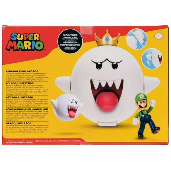 Nintendo King Boo with Luigi Action Figure Set - 3pk