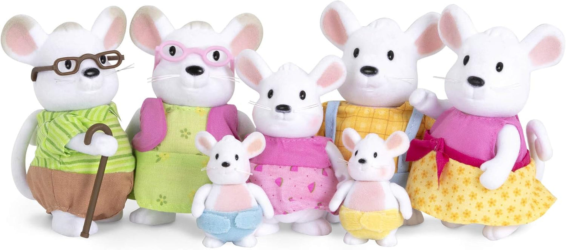 Li’L Woodzeez – Friendz Club Farm Set – Duck, Sheep, Pig, Cow – Set of 4 Collectible Posable Doll Figures – Pretend Play Gift Toy for Kids Age 3+