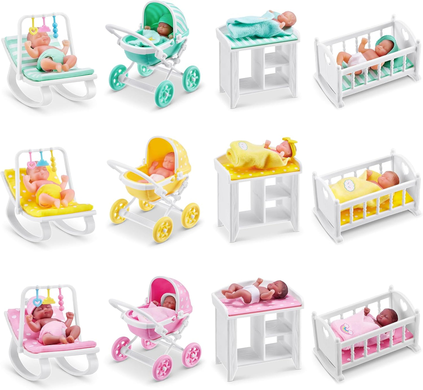 My Mini Baby Series 1 (2 Pack) by , Collectible Mystery Capsule, Toy for Girls, Realistic Miniature Baby, Playset and Accessories