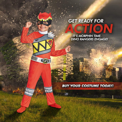 Boy'S Red Ranger Dino Charge Costume