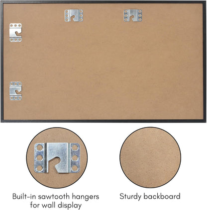 11X18 Toy Car Display Case - Holds up to 30 Cars - Model Car Displays with Removable Shelves and Shatter-Resistant Glass - Wall Mounted Display Cases for Collectibles - Black