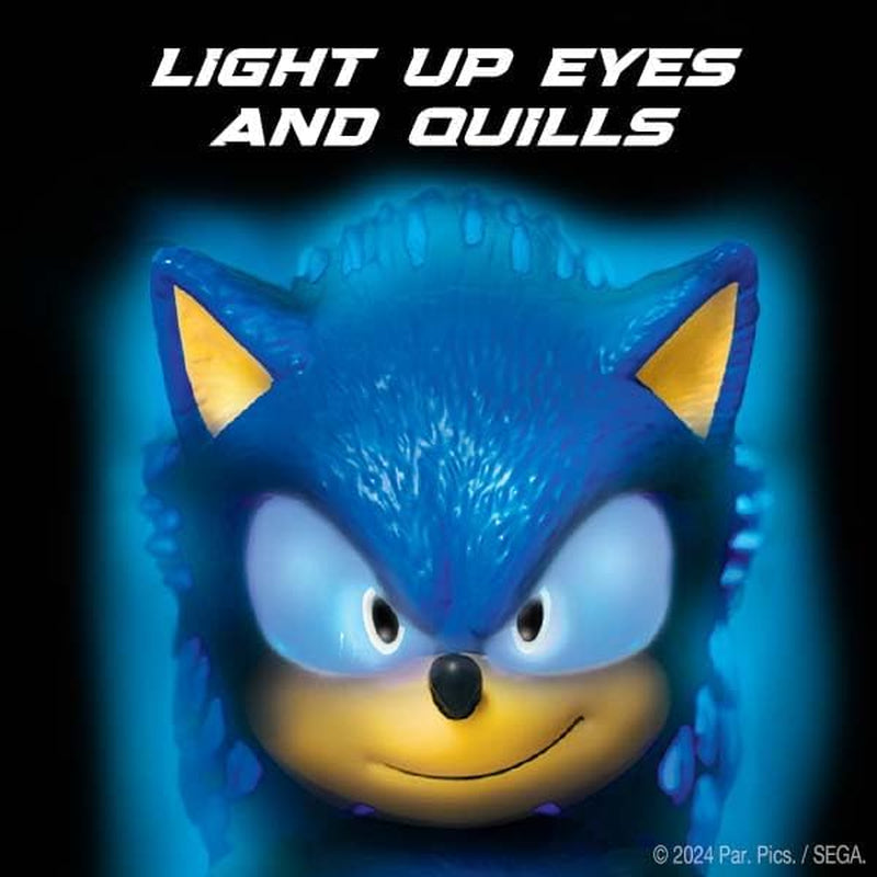 3 Ultimate Talking Sonic 12-Inch Figure, Features 30+ Iconic and Humorous Phrases and Sounds from the Movies, Light-Up Eyes and Quills