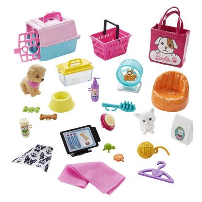Barbie Doll and Pet Boutique Playset with 4 Pets and Accessories, for 3 to 7 Year Olds