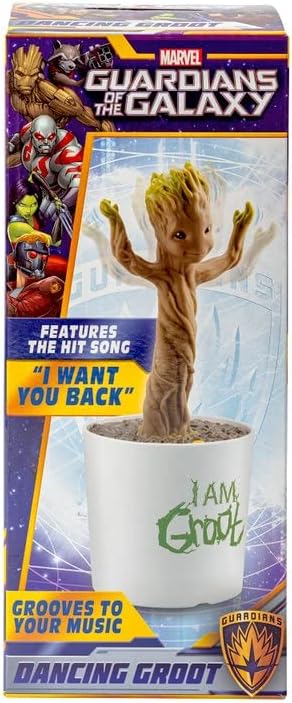 Marvel Guardians of the Galaxy Dancing Baby Groot Figure – Moves to ‘I Want You Back’ by The Jackson 5 – Built-in Music & Motion, Fun Gift for Fans & Kids