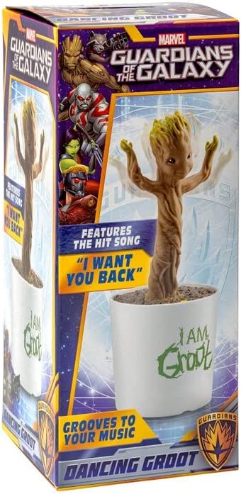 Marvel Guardians of the Galaxy Dancing Baby Groot Figure – Moves to ‘I Want You Back’ by The Jackson 5 – Built-in Music & Motion, Fun Gift for Fans & Kids