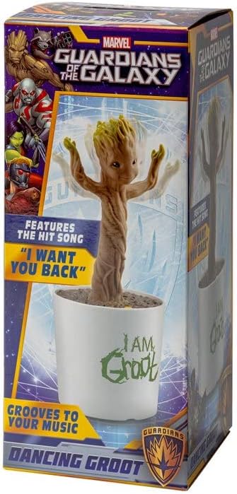 Marvel Guardians of the Galaxy Dancing Baby Groot Figure – Moves to ‘I Want You Back’ by The Jackson 5 – Built-in Music & Motion, Fun Gift for Fans & Kids