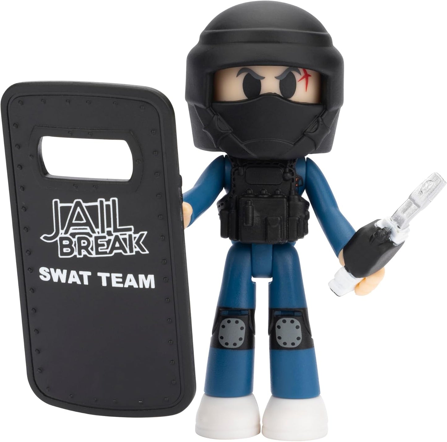 Jailbreak: SWAT Van - 8-Inch Vehicle with Lights, Working Treads, Mounted Machine Gun, 2.75-Inch Figure, and Exclusive Virtual Item Code