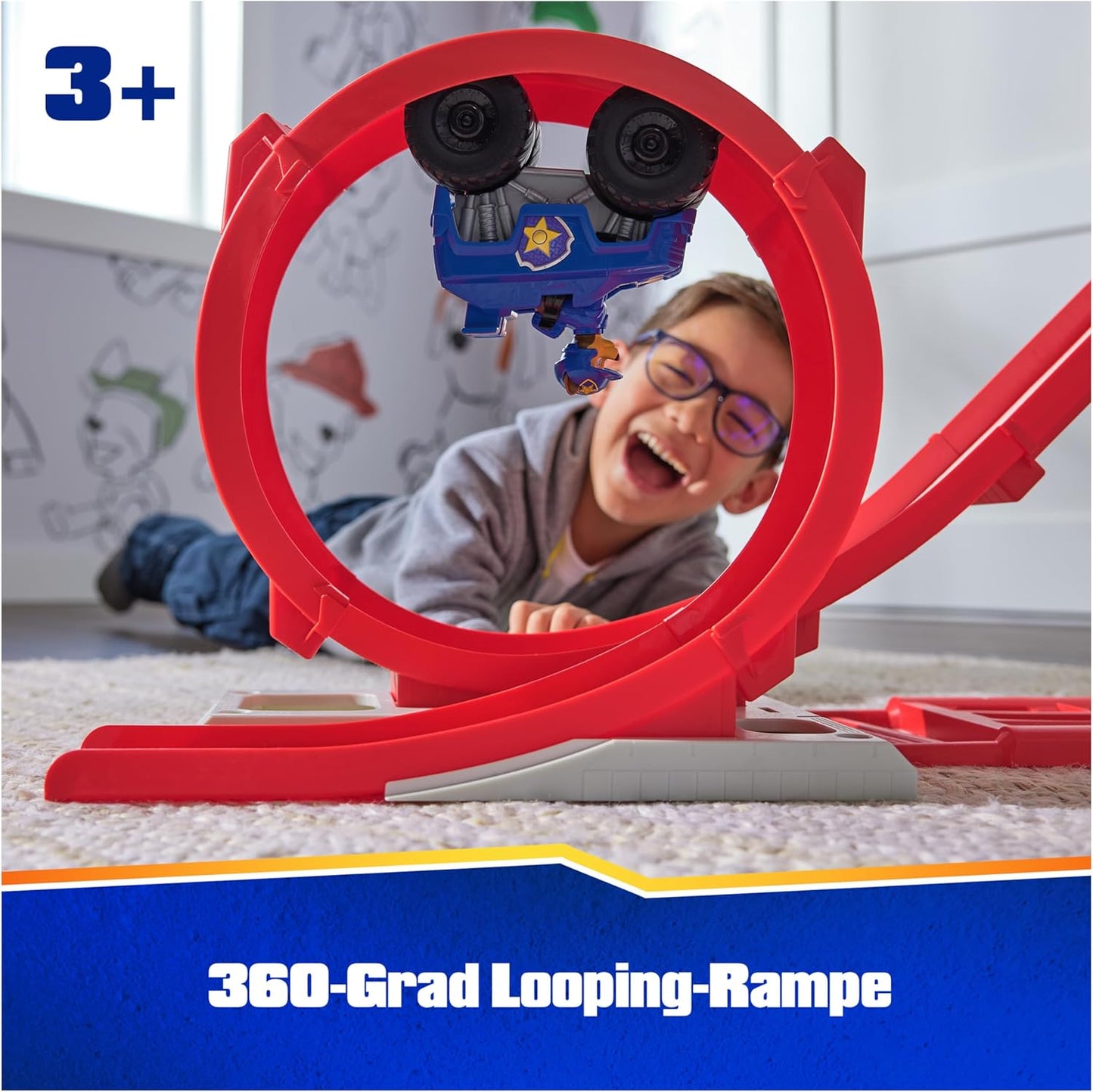 : Rescue Wheels Super Loop Tower HQ, with Light, Sound, Vehicle Launcher, Chase Action Figure & Toy Truck, Kids Toys for Boys & Girls Age 3+