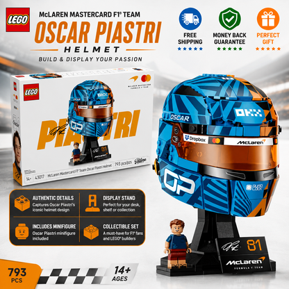 LEGO Editions Oscar Piastri McLaren F1 racing helmet 793-piece building set