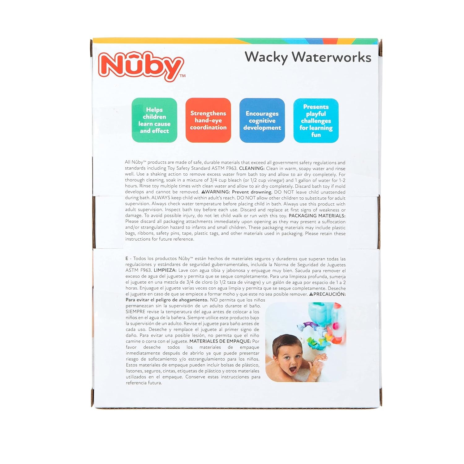 Wacky Waterworks Pipes Bath Toy - Baby Bathtub Toy with Interactive Features for Cognitive Development