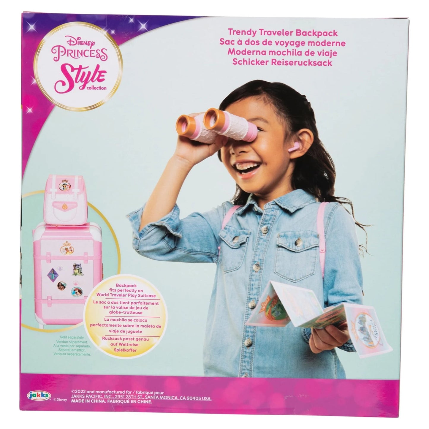 Disney Princess Style Collection Trendy Traveler Children's Pink Pretend Play Backpack