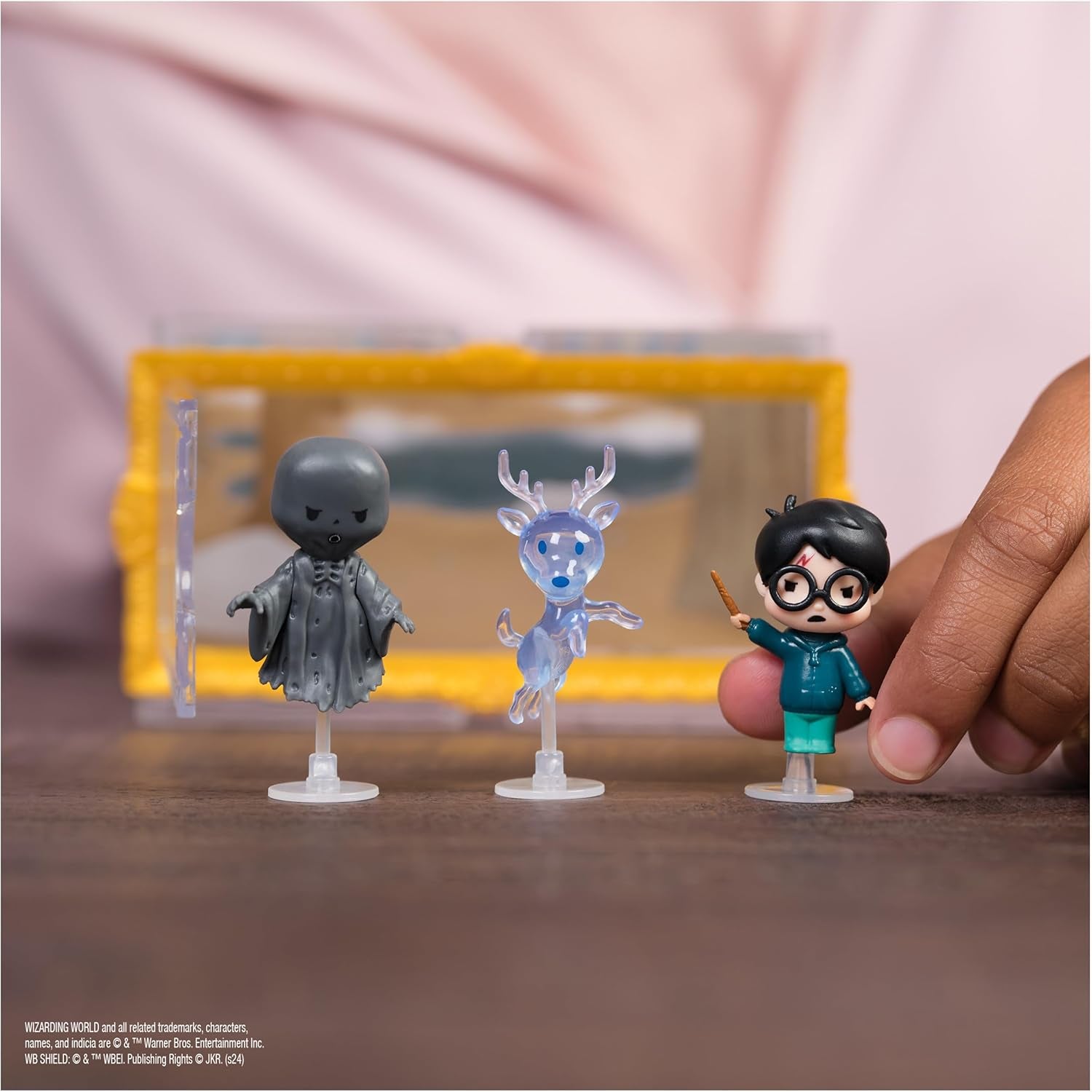 Harry Potter, Micro Magical Moments Year 3 Figure Set with Harry, Stag Patronus, Dementor & Display Case, Kids Toys for Ages 6 and Up