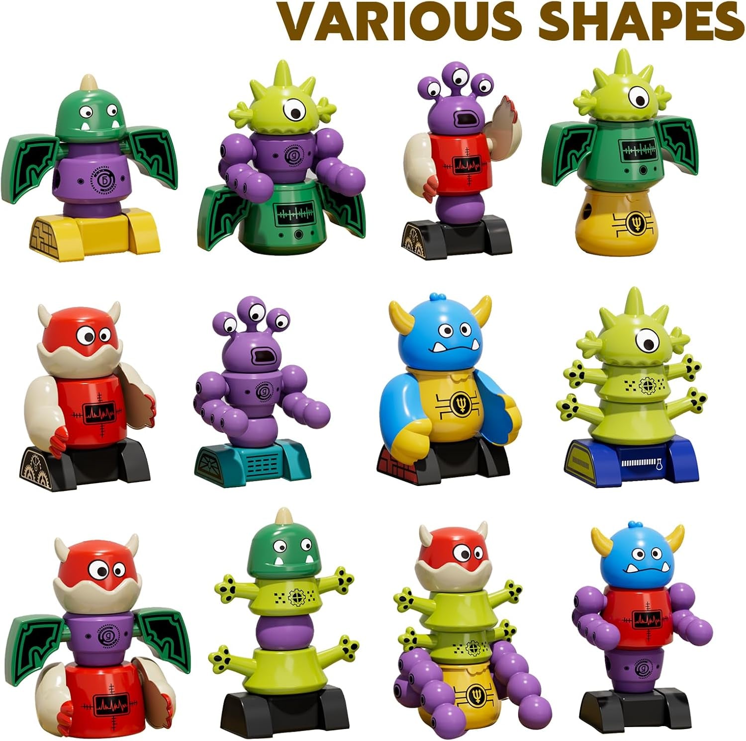 Magnet Robot Toy for Kids 3-5 Years Old - Monster Magnet Toys Stacking Transform Toys with Storage Box, Set for Boys Age 3 4 5 6 7 Years Old Boys, Christmas and Birthday Gifts