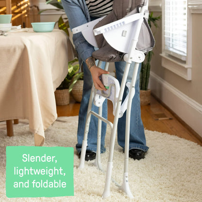 Ingenuity Sun Valley Compact Folding Baby High Chair - For Ages 6 Months and Up, Unisex - Grey