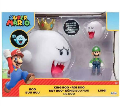 Nintendo King Boo with Luigi Action Figure Set - 3pk