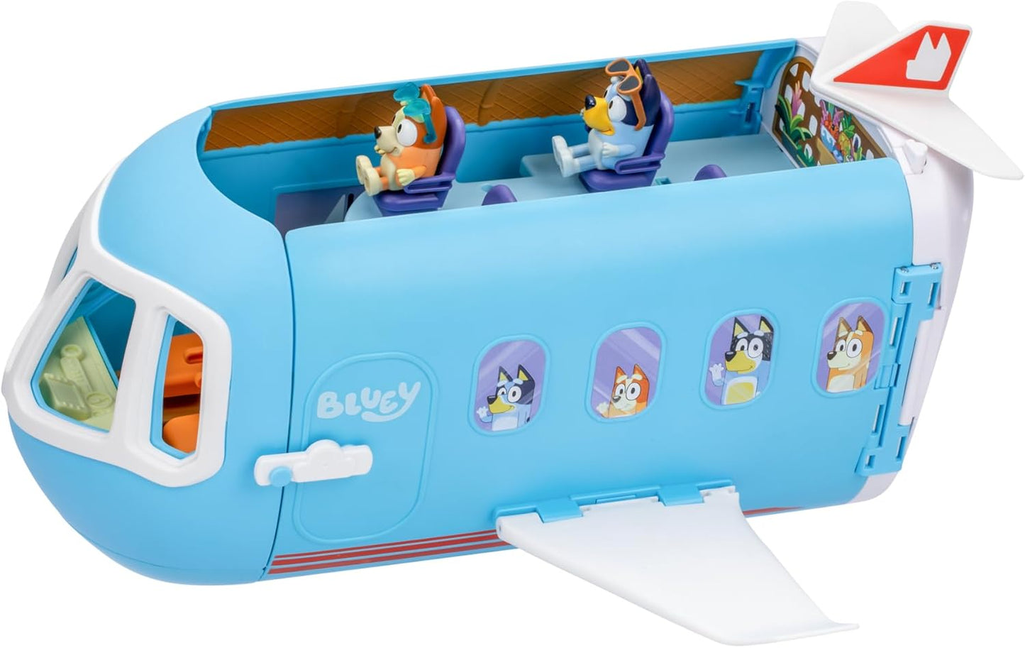 Bluey 3-in-1 Transforming Plane Playset, 25+ Sounds and Phrases, Toys for Kids 3-6 Years