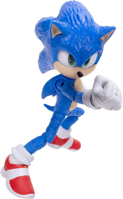 Sonic 3 Movie 5-Inchaction Figure 4-Pack, Articulated Figures from Jakks Pacific'S Wave 1 Include Sonic, Shadow, Tails, and Ivo Robotnik!