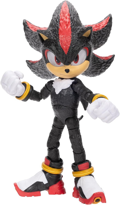 Sonic 3 Movie 5-Inchaction Figure 4-Pack, Articulated Figures from Jakks Pacific'S Wave 1 Include Sonic, Shadow, Tails, and Ivo Robotnik!
