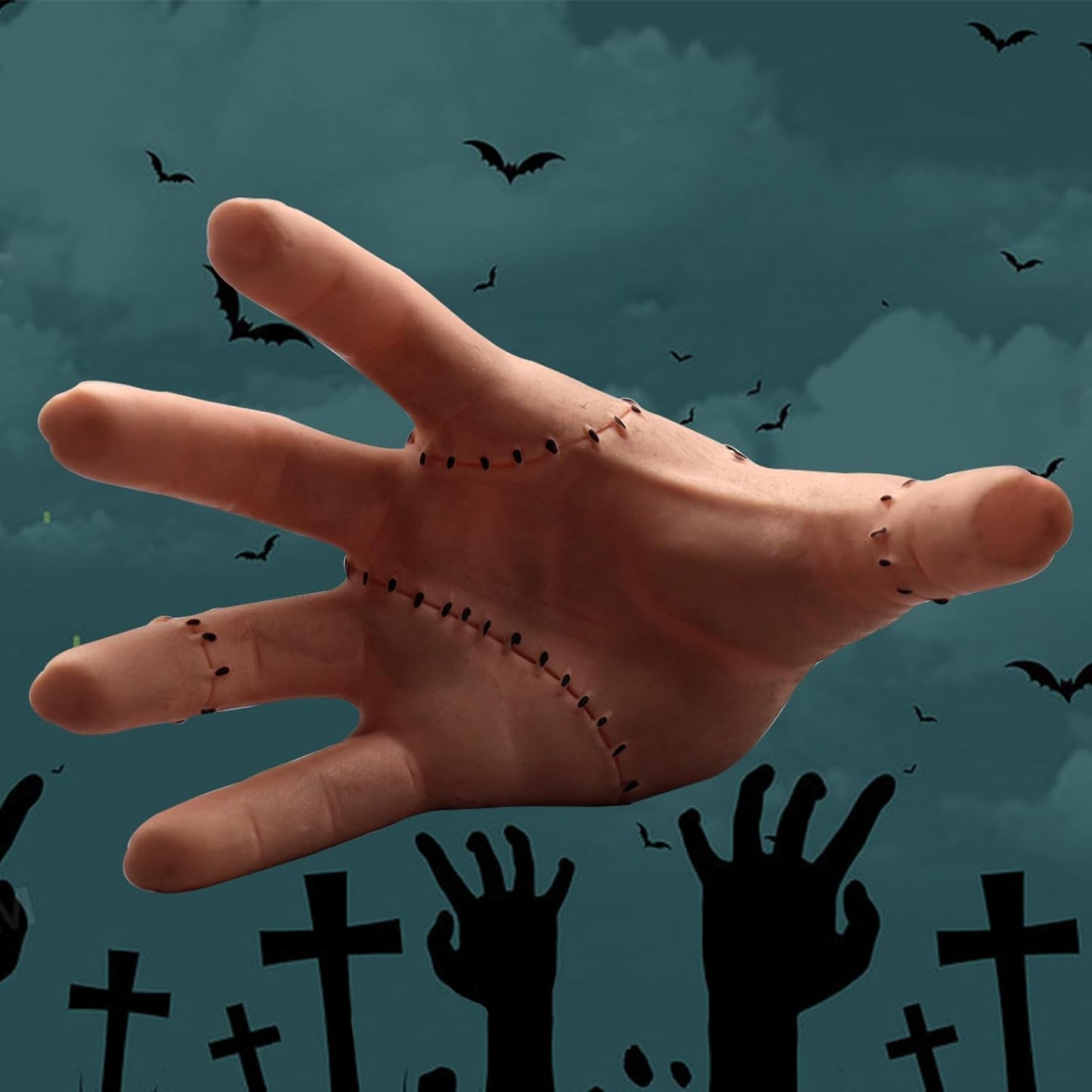 Wednesday Addams Family Hand Props, Halloween Cosplay Hand by Addams Family, Cosplay Hand Scary Props Decorations Gift for Family