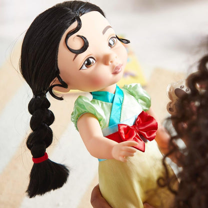Disney Store Animators' Collection Mulan Doll - 16 Inches, Includes Little Brother with Molded Details, Fully Posable Toy in Satin Dress - Suitable for Ages 3+ Toy Figure