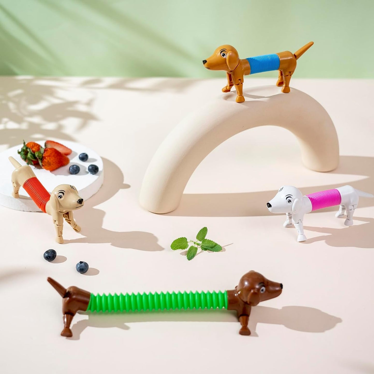 Dog pop Tubes fidgets, Stocking Stuffers for Kids, Sensory Toys for Kids 5-7, fidgets for Toddler, Toddler Stocking Stuffers, Easter Egg fillers(4 Pack Dog)