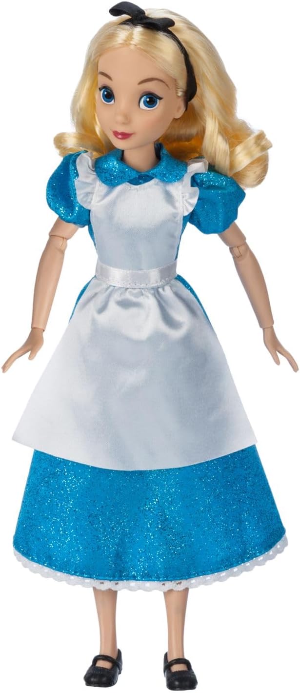 Disney Store Dolls & Games Princess Classic Doll (Alice), 11 Inches, Includes Brush with Molded Details, Fully Posable Toy in Classic Outfit Princess Toys