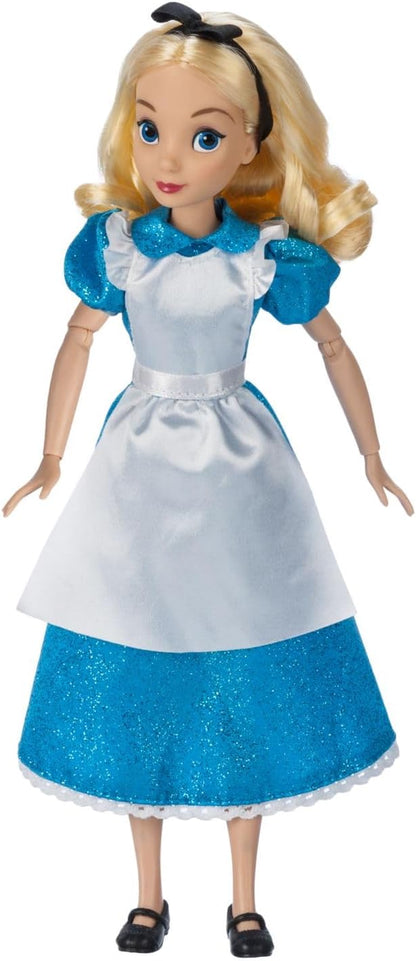Disney Store Dolls & Games Princess Classic Doll (Alice), 11 Inches, Includes Brush with Molded Details, Fully Posable Toy in Classic Outfit Princess Toys