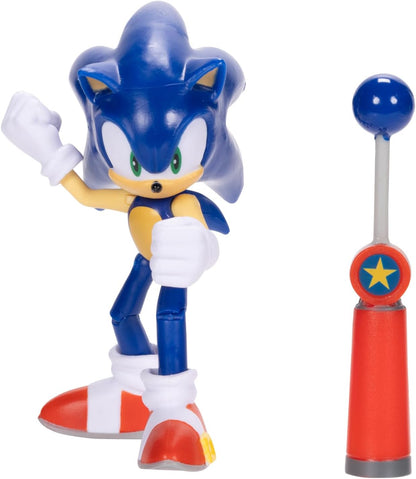 Sonic the Hedgehog 4-Inch Sonic Action Figure with Blue Checkpoint Accessory. Ages 3+ (Officially Licensed by Sega)