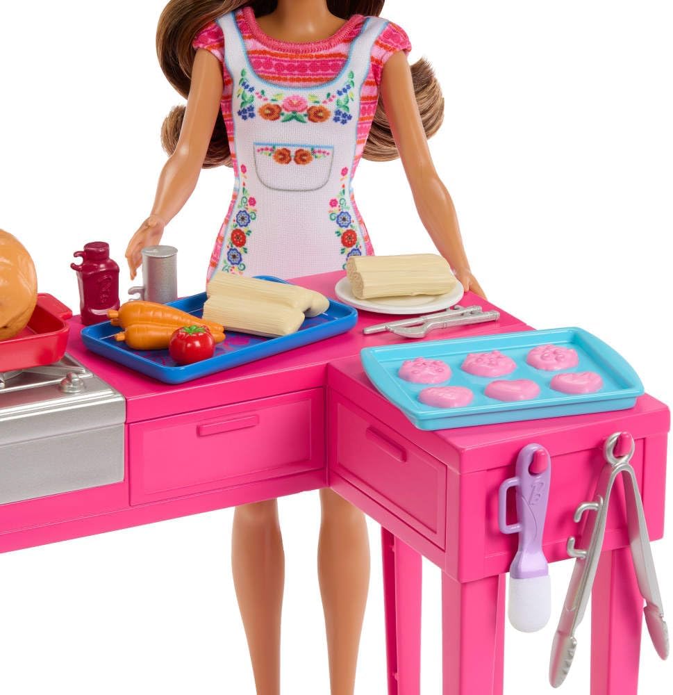 Barbie and Teresa Recipe for Friendship Doll and Kitchen Playset with 20+